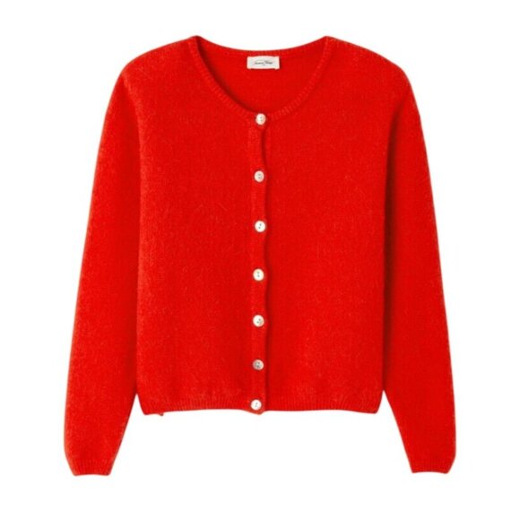 American Vintage Vitow Cardigan in Strawberry - Picture 1 of 8